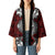 Red Aotearoa Taniko Motif Kimono Vintage Maori New Zealand Tribal Art Pattern - Polynesian Pride