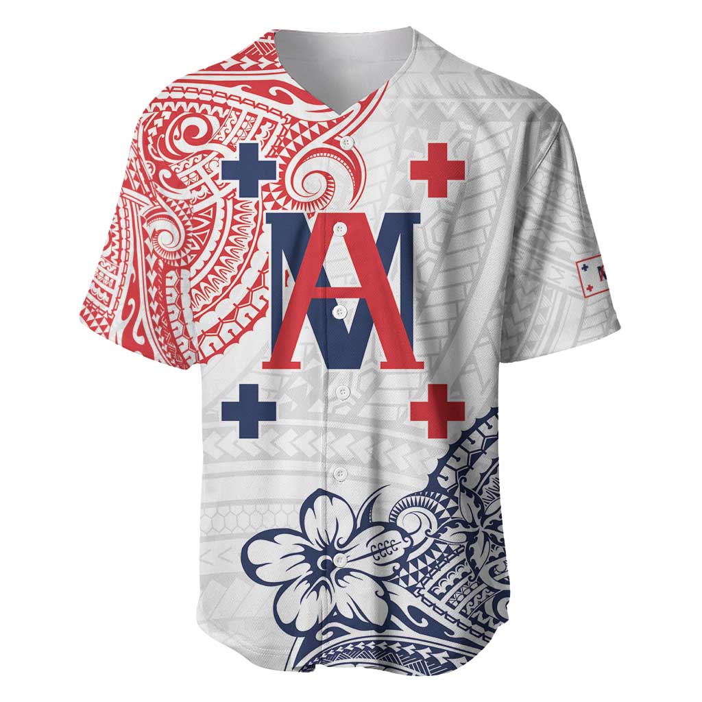 Kingdom of Uvea 1842-1860 Personalized Baseball Jersey Wallis and Futuna Polynesian Tribal Pattern
