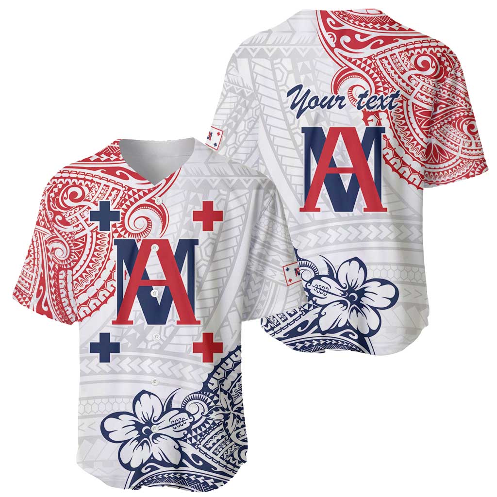 Kingdom of Uvea 1842-1860 Personalized Baseball Jersey Wallis and Futuna Polynesian Tribal Pattern LT9 - Polynesian Pride