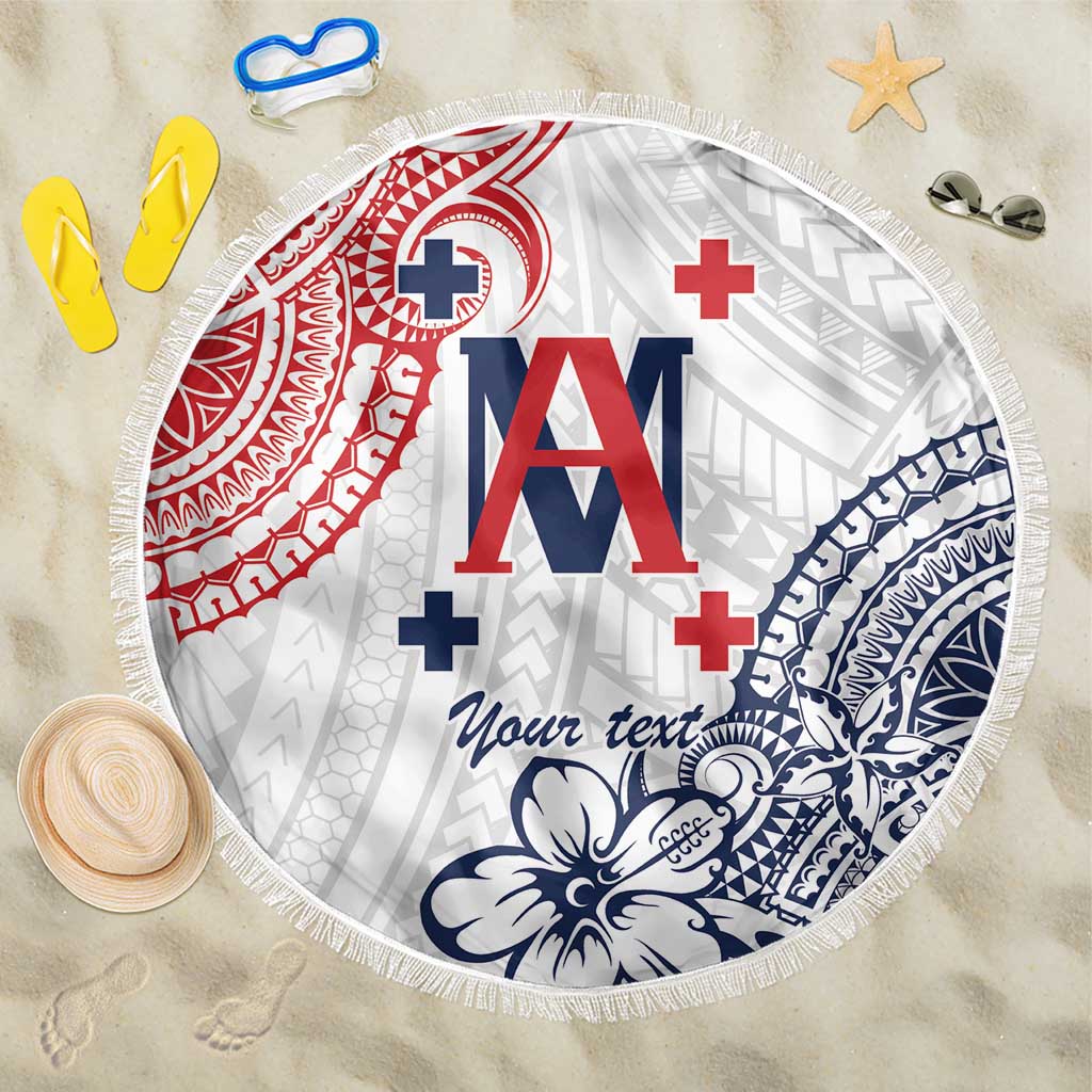 Kingdom of Uvea 1842-1860 Personalized Beach Blanket Wallis and Futuna Polynesian Tribal Pattern