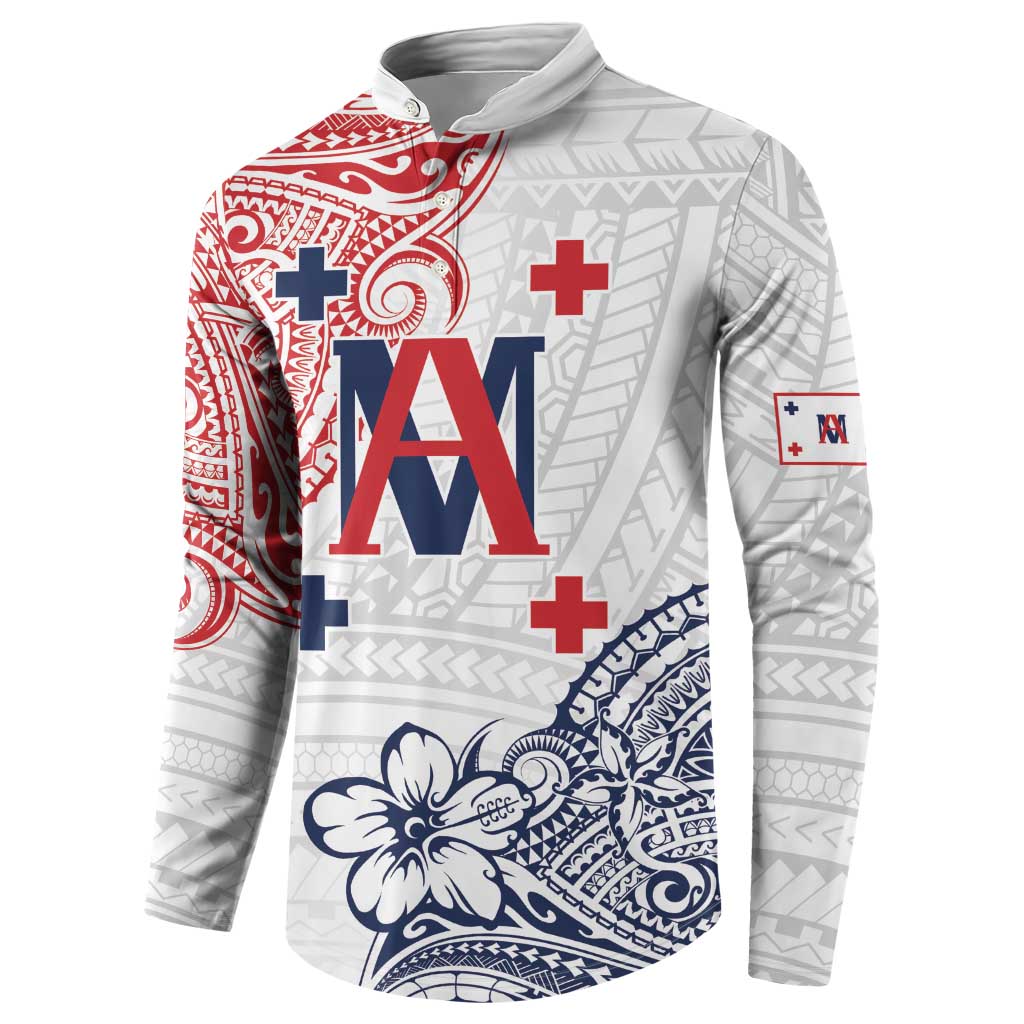 Kingdom of Uvea 1842-1860 Personalized Button Sweatshirt Wallis and Futuna Polynesian Tribal Pattern LT9 - Polynesian Pride