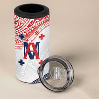 Kingdom of Uvea 1842-1860 Personalized 4 in 1 Can Cooler Tumbler Wallis and Futuna Polynesian Tribal Pattern