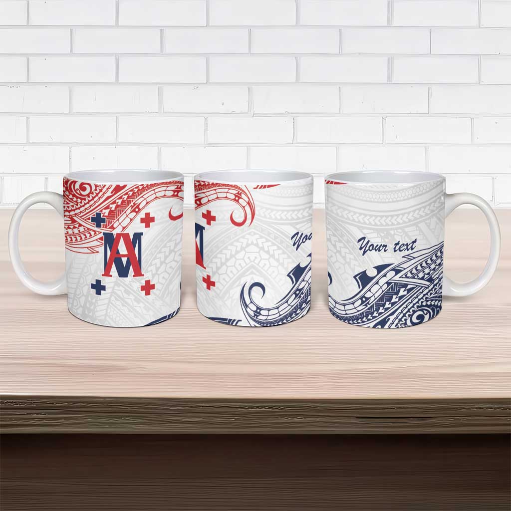 Kingdom of Uvea 1842-1860 Personalized Ceramic Mug Wallis and Futuna Polynesian Tribal Pattern - Polynesian Pride