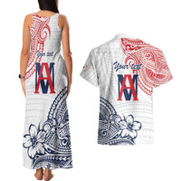 Kingdom of Uvea 1842-1860 Personalized Couples Matching Tank Maxi Dress and Hawaiian Shirt Wallis and Futuna Polynesian Tribal Pattern