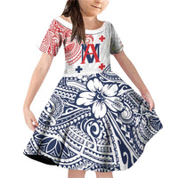 Kingdom of Uvea 1842-1860 Personalized Family Matching Off Shoulder Short Dress and Hawaiian Shirt Wallis and Futuna Polynesian Tribal Pattern