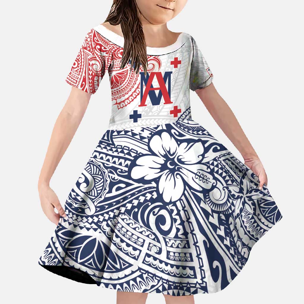 Kingdom of Uvea 1842-1860 Personalized Family Matching Summer Maxi Dress and Hawaiian Shirt Wallis and Futuna Polynesian Tribal Pattern