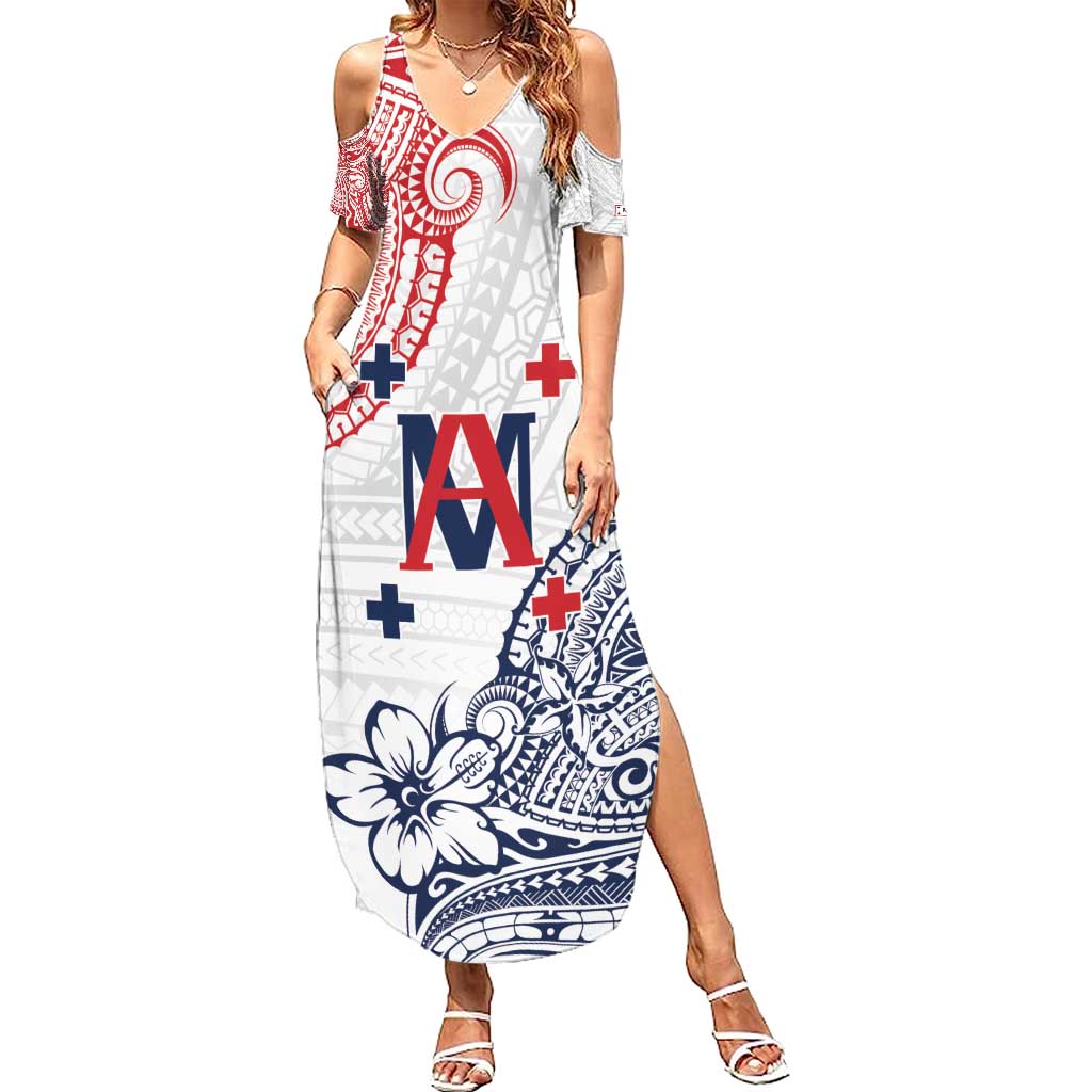 Kingdom of Uvea 1842-1860 Personalized Family Matching Summer Maxi Dress and Hawaiian Shirt Wallis and Futuna Polynesian Tribal Pattern