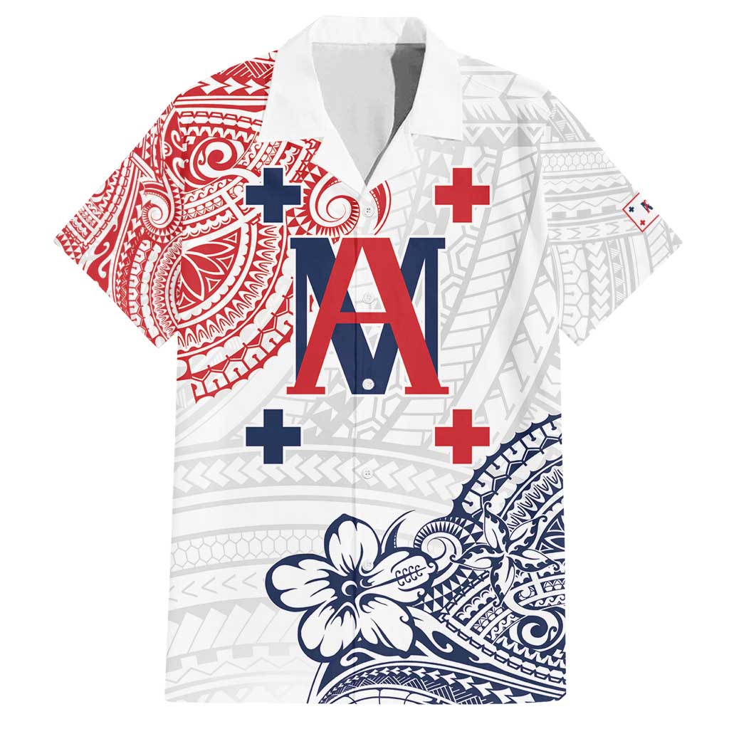 Kingdom of Uvea 1842-1860 Personalized Family Matching Tank Maxi Dress and Hawaiian Shirt Wallis and Futuna Polynesian Tribal Pattern