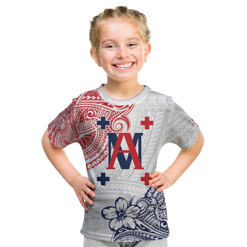 Kingdom of Uvea 1842-1860 Personalized Kid T Shirt Wallis and Futuna Polynesian Tribal Pattern