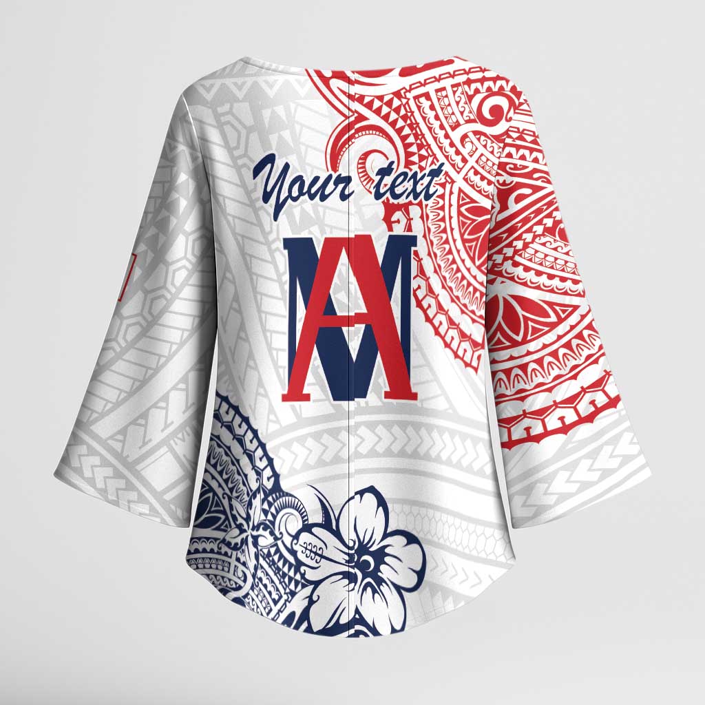 Kingdom of Uvea 1842-1860 Personalized Kimono Sleeve Blouse Wallis and Futuna Polynesian Tribal Pattern - Polynesian Pride