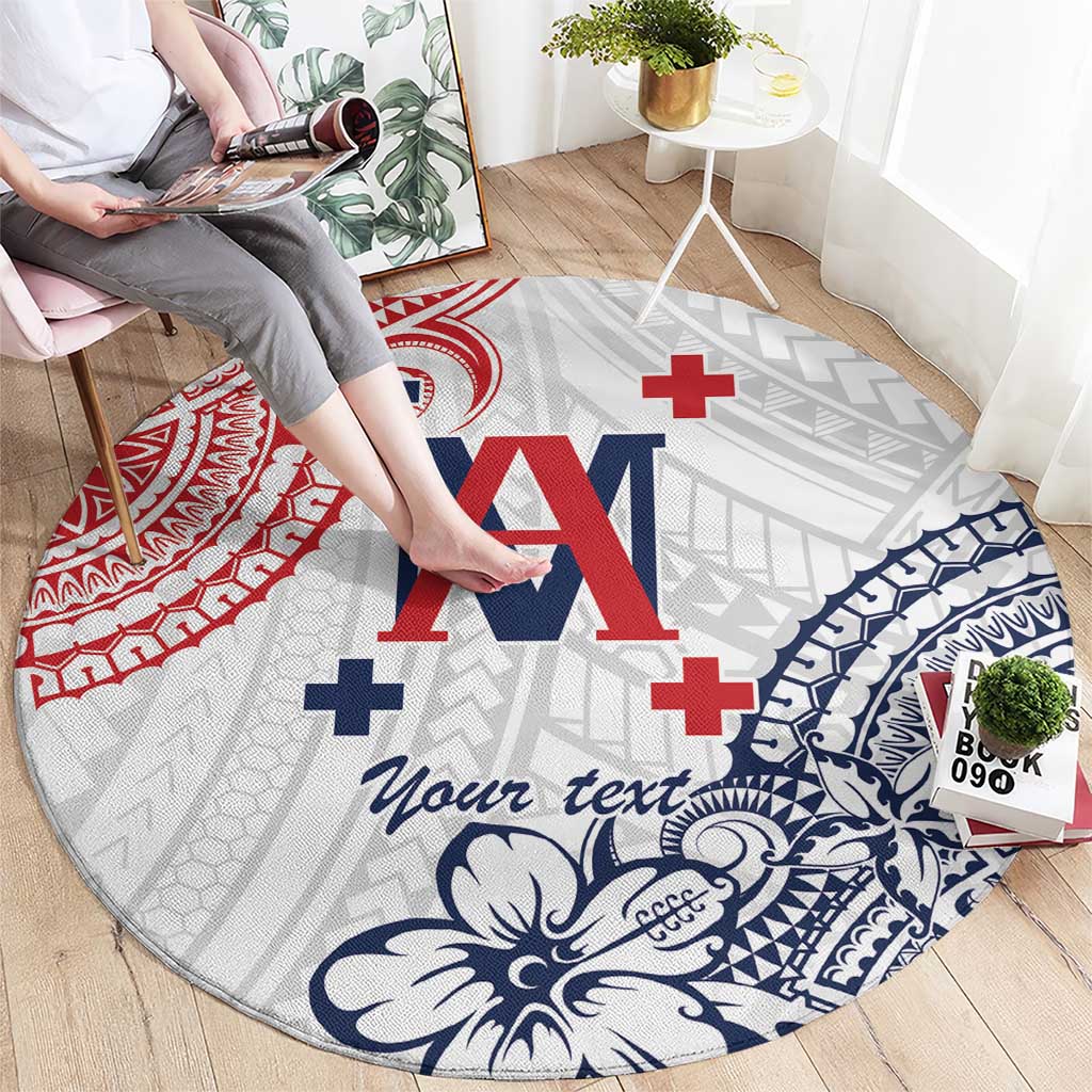 Kingdom of Uvea 1842-1860 Personalized Round Carpet Wallis and Futuna Polynesian Tribal Pattern