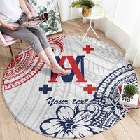 Kingdom of Uvea 1842-1860 Personalized Round Carpet Wallis and Futuna Polynesian Tribal Pattern