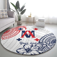 Kingdom of Uvea 1842-1860 Personalized Round Carpet Wallis and Futuna Polynesian Tribal Pattern