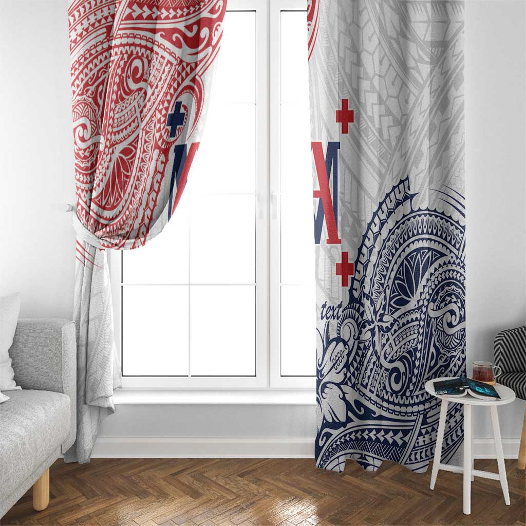 Kingdom of Uvea 1842-1860 Personalized Window Curtain Wallis and Futuna Polynesian Tribal Pattern