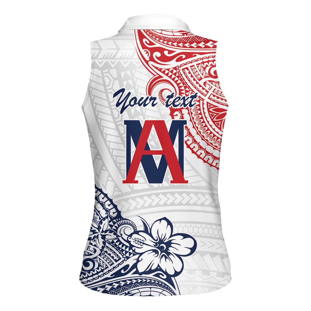 Kingdom of Uvea 1842-1860 Personalized Women Sleeveless Polo Shirt Wallis and Futuna Polynesian Tribal Pattern