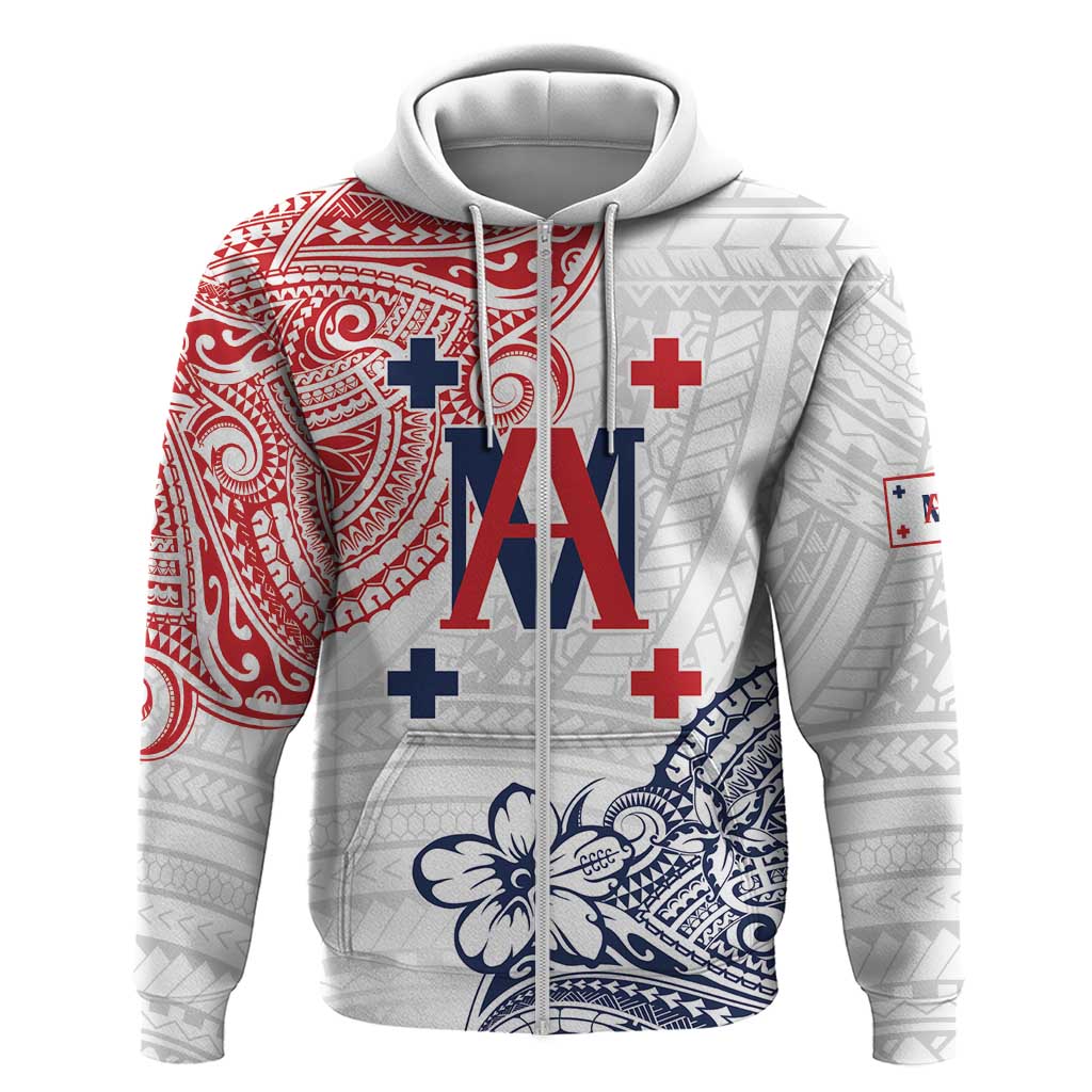 Kingdom of Uvea 1842-1860 Personalized Zip Hoodie Wallis and Futuna Polynesian Tribal Pattern