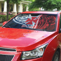 Kingdom of Uvea 1860-1886 Personalized Auto Sun Shade Wallis and Futuna Polynesian Tribal Pattern - Polynesian Pride