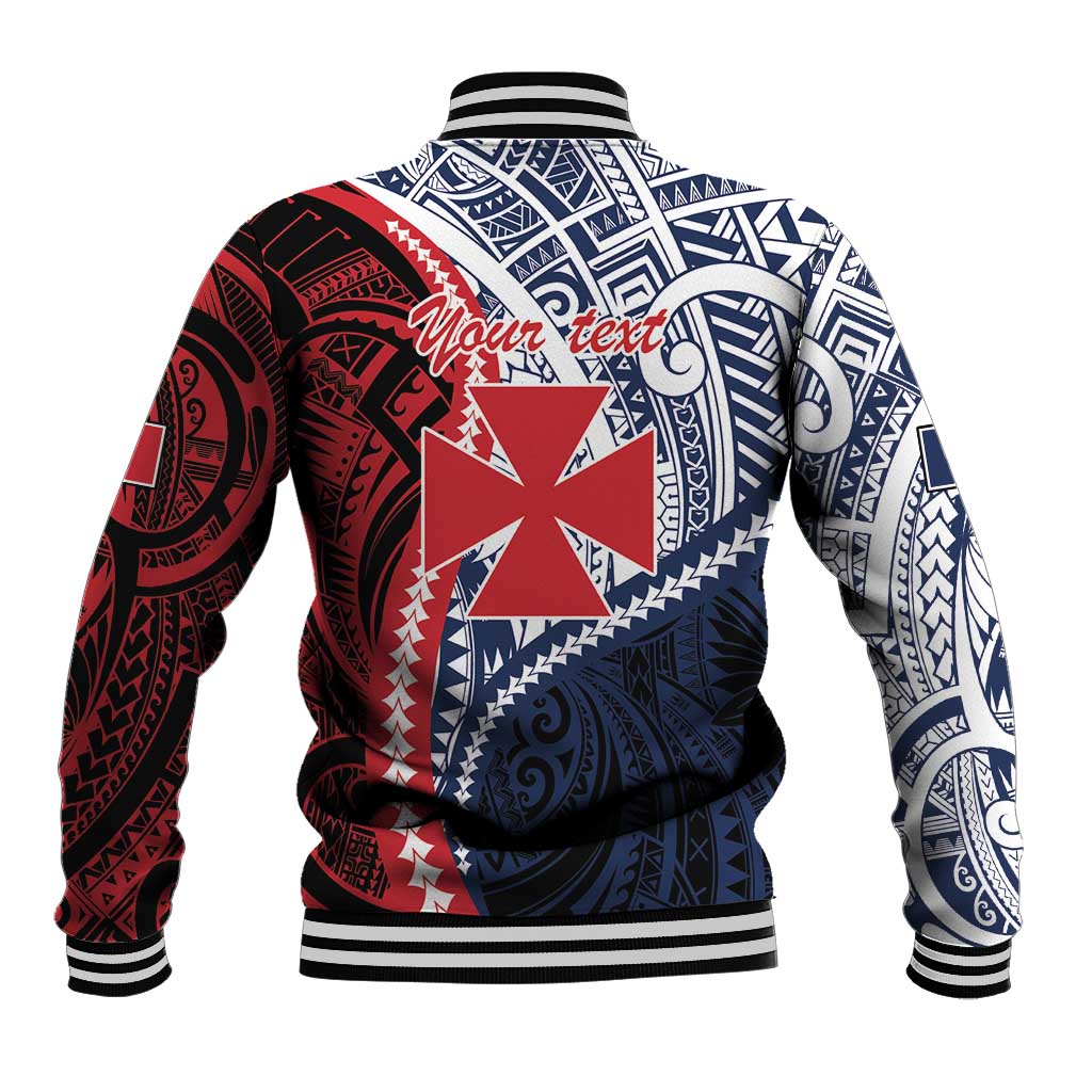 Kingdom of Uvea 1860-1886 Personalized Baseball Jacket Wallis and Futuna Polynesian Tribal Pattern LT9 - Polynesian Pride