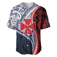 Kingdom of Uvea 1860-1886 Personalized Baseball Jersey Wallis and Futuna Polynesian Tribal Pattern LT9 Red - Polynesian Pride