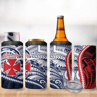 Kingdom of Uvea 1860-1886 Personalized 4 in 1 Can Cooler Tumbler Wallis and Futuna Polynesian Tribal Pattern