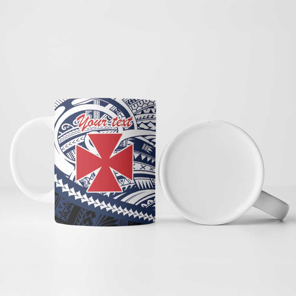 Kingdom of Uvea 1860-1886 Personalized Ceramic Mug Wallis and Futuna Polynesian Tribal Pattern - Polynesian Pride