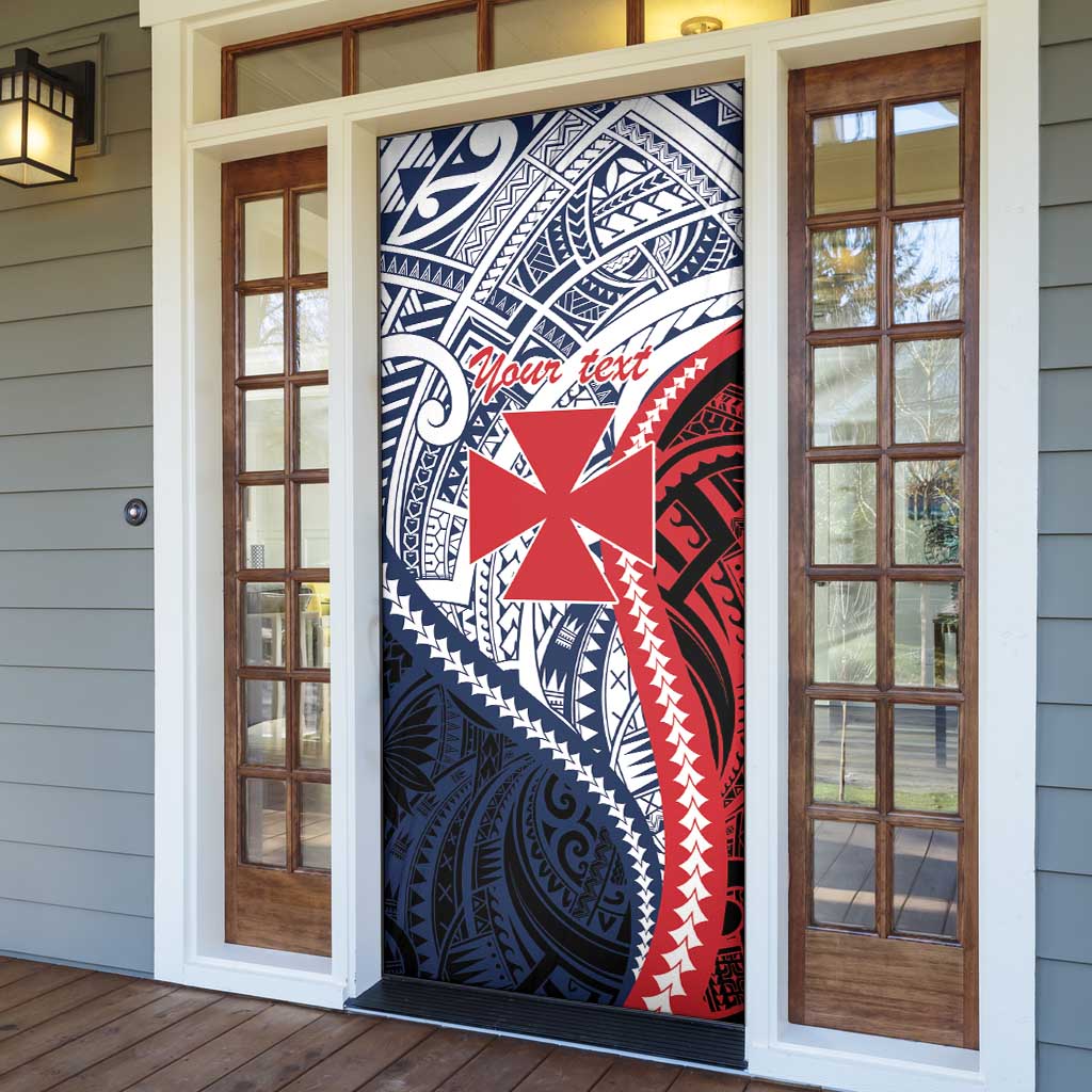 Kingdom of Uvea 1860-1886 Personalized Door Cover Wallis and Futuna Polynesian Tribal Pattern - Polynesian Pride