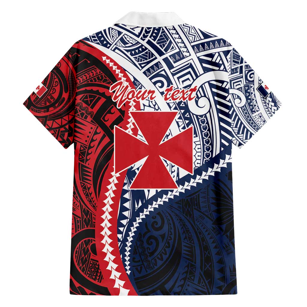 Kingdom of Uvea 1860-1886 Personalized Family Matching Off Shoulder Short Dress and Hawaiian Shirt Wallis and Futuna Polynesian Tribal Pattern