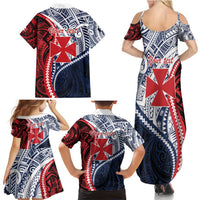Kingdom of Uvea 1860-1886 Personalized Family Matching Summer Maxi Dress and Hawaiian Shirt Wallis and Futuna Polynesian Tribal Pattern