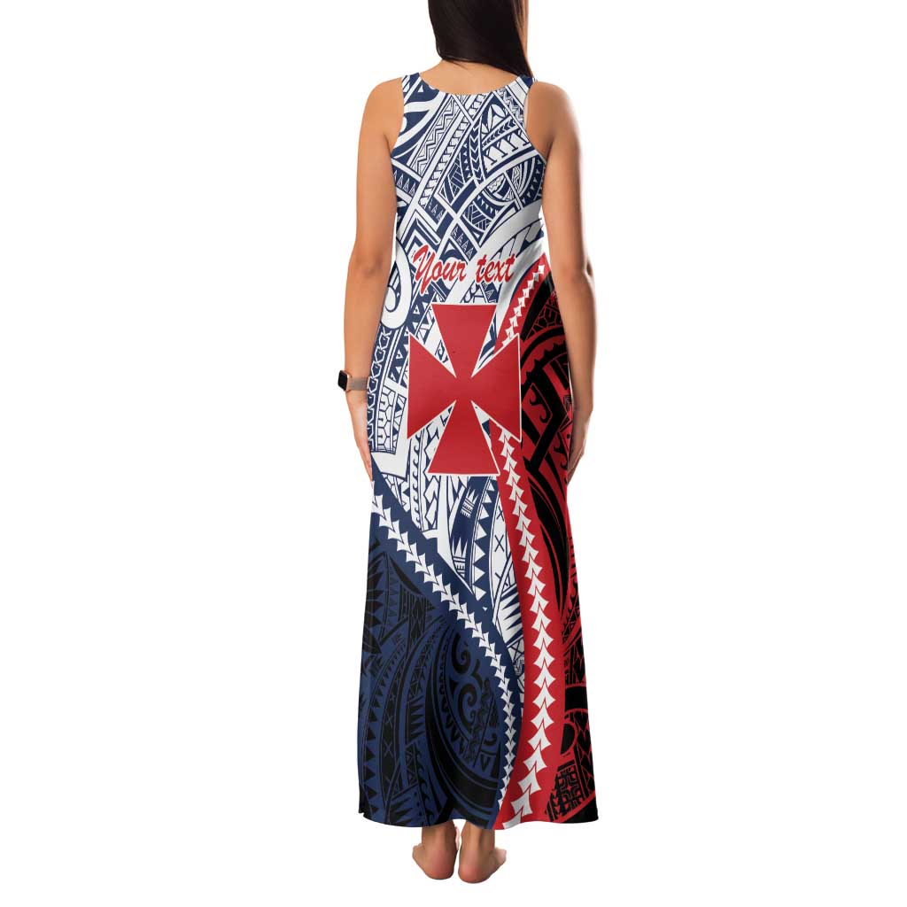 Kingdom of Uvea 1860-1886 Personalized Family Matching Tank Maxi Dress and Hawaiian Shirt Wallis and Futuna Polynesian Tribal Pattern