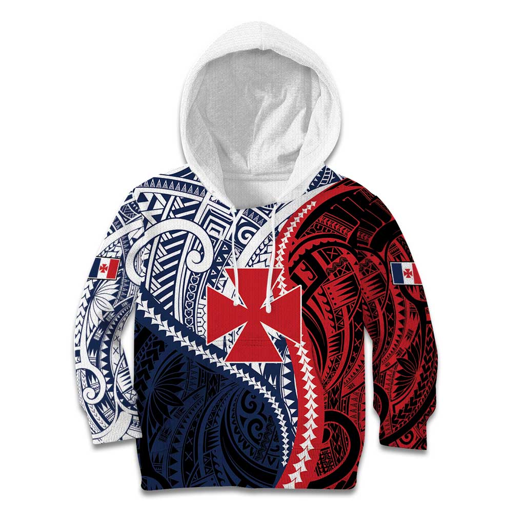 Kingdom of Uvea 1860-1886 Personalized Kid Hoodie Wallis and Futuna Polynesian Tribal Pattern LT9 Hoodie Red - Polynesian Pride