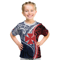 Kingdom of Uvea 1860-1886 Personalized Kid T Shirt Wallis and Futuna Polynesian Tribal Pattern