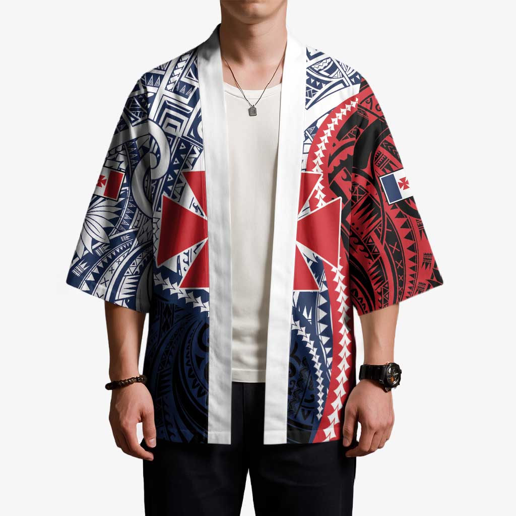 Kingdom of Uvea 1860-1886 Personalized Kimono Wallis and Futuna Polynesian Tribal Pattern - Polynesian Pride
