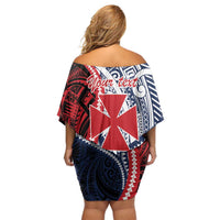 Kingdom of Uvea 1860-1886 Personalized Off Shoulder Short Dress Wallis and Futuna Polynesian Tribal Pattern