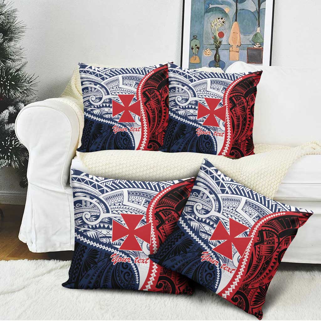 Kingdom of Uvea 1860-1886 Personalized Pillow Cover Wallis and Futuna Polynesian Tribal Pattern - Polynesian Pride