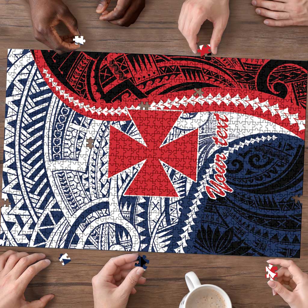 Kingdom of Uvea 1860-1886 Personalized Puzzle Wallis and Futuna Polynesian Tribal Pattern - Polynesian Pride