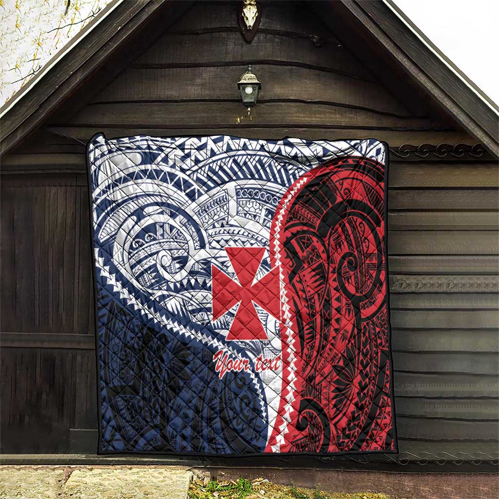 Kingdom of Uvea 1860-1886 Personalized Quilt Wallis and Futuna Polynesian Tribal Pattern