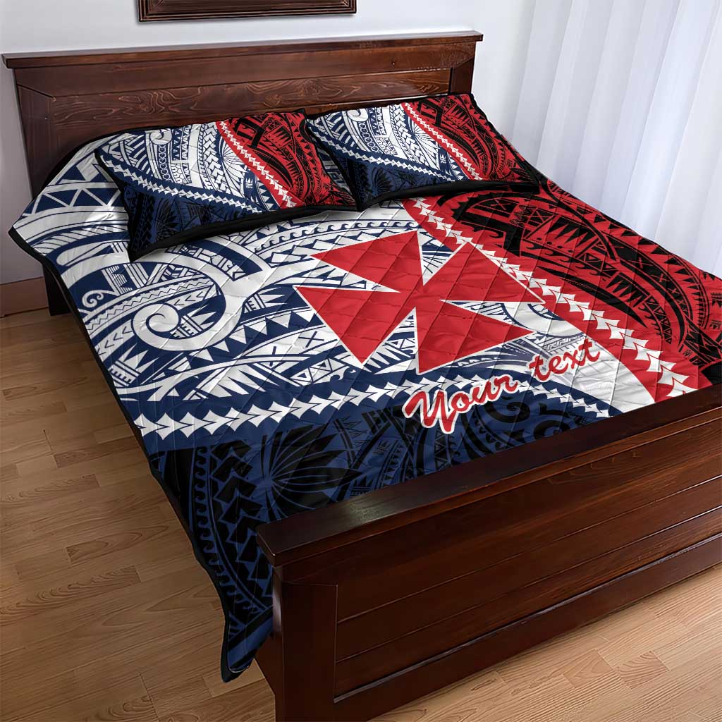Kingdom of Uvea 1860-1886 Personalized Quilt Bed Set Wallis and Futuna Polynesian Tribal Pattern