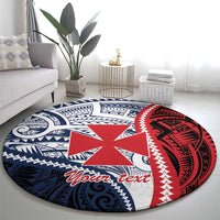 Kingdom of Uvea 1860-1886 Personalized Round Carpet Wallis and Futuna Polynesian Tribal Pattern