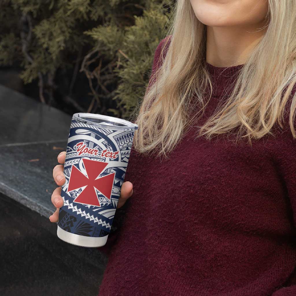 Kingdom of Uvea 1860-1886 Personalized Tumbler Cup Wallis and Futuna Polynesian Tribal Pattern