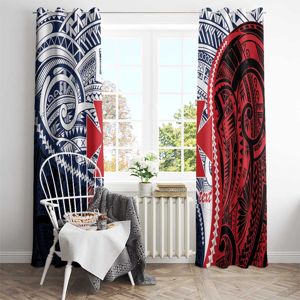 Kingdom of Uvea 1860-1886 Personalized Window Curtain Wallis and Futuna Polynesian Tribal Pattern