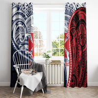 Kingdom of Uvea 1860-1886 Personalized Window Curtain Wallis and Futuna Polynesian Tribal Pattern