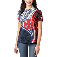 Kingdom of Uvea 1860-1886 Personalized Women Polo Shirt Wallis and Futuna Polynesian Tribal Pattern