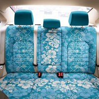 Hawaiian Lei Day Back Car Seat Cover Blue Hibiscus Flowers Lei Art