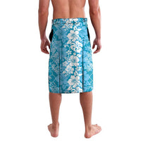Hawaiian Lei Day Lavalava Blue Hibiscus Flowers Lei Art