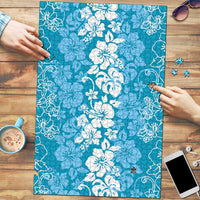 Hawaiian Lei Day Puzzle Blue Hibiscus Flowers Lei Art - Polynesian Pride
