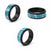 Hawaiian Lei Day Spinner Ring Blue Hibiscus Flowers Lei Art - Polynesian Pride