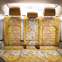 Hawaiian Lei Day Back Car Seat Cover Gold Hibiscus Flowers Lei Art