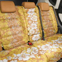 Hawaiian Lei Day Back Car Seat Cover Gold Hibiscus Flowers Lei Art