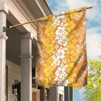 Hawaiian Lei Day Garden Flag Gold Hibiscus Flowers Lei Art