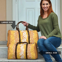 Hawaiian Lei Day Travel Bag Gold Hibiscus Flowers Lei Art - Polynesian Pride